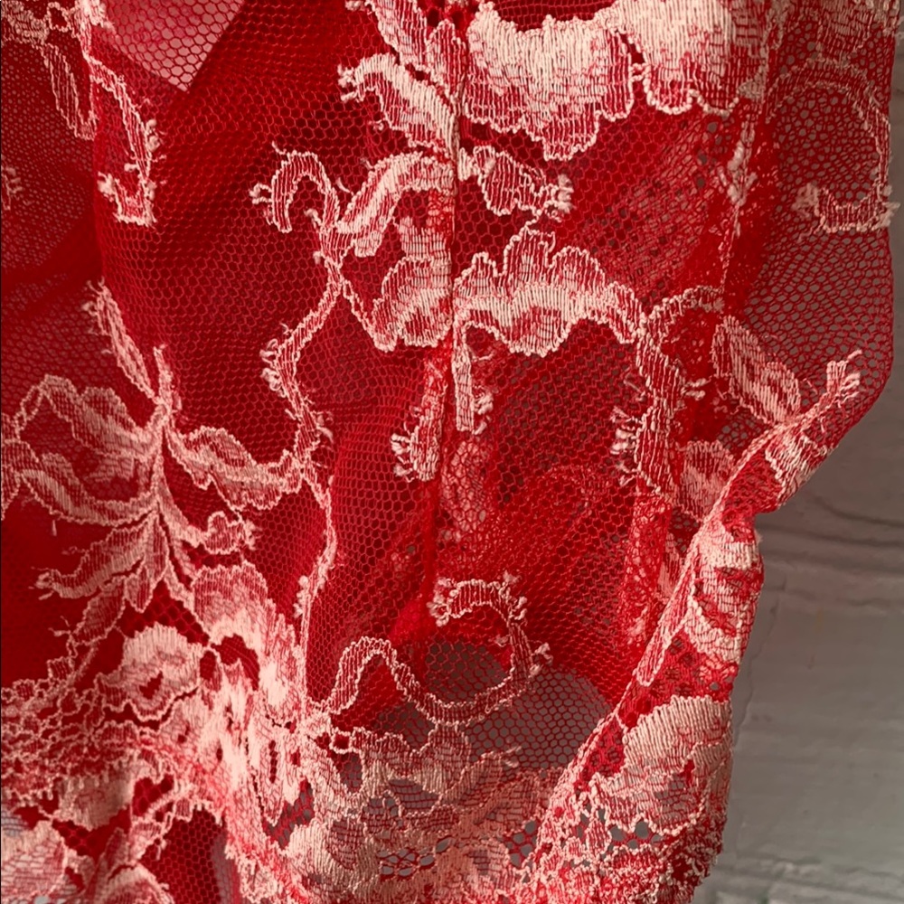 Victoria's Secret Red Lace Bodysuit - Picture 7 of 7